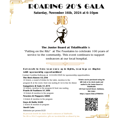 Roaring 20's Gala - Celebrating the Junior Board's 100 Years