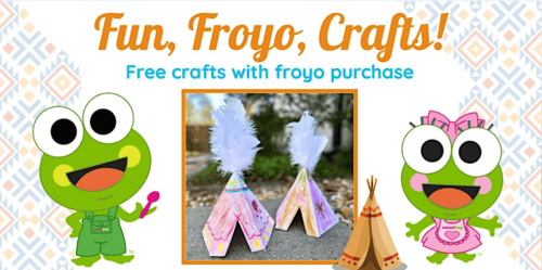 Free Teepee Craft at sweetFrog Salisbury