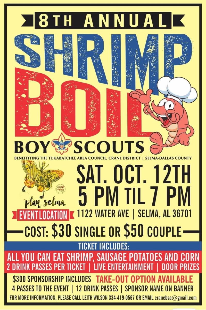 8th Annual Shrimp Boil Boy Scouts