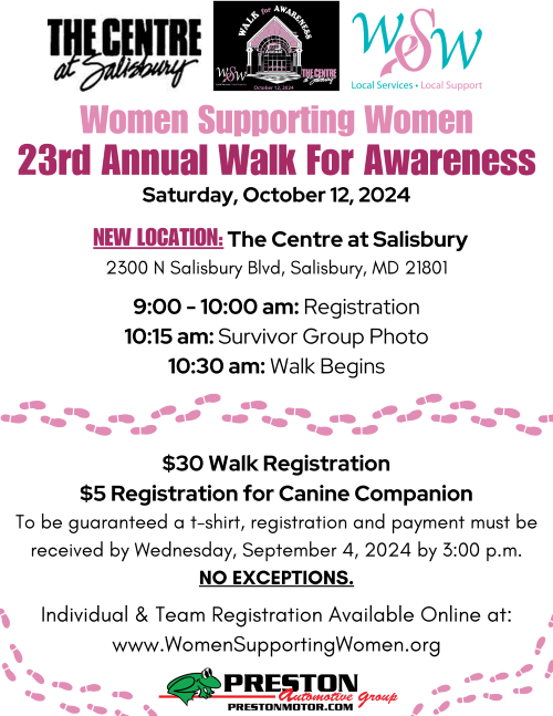 Women Supporting Women's 23rd Annual Walk for Awareness