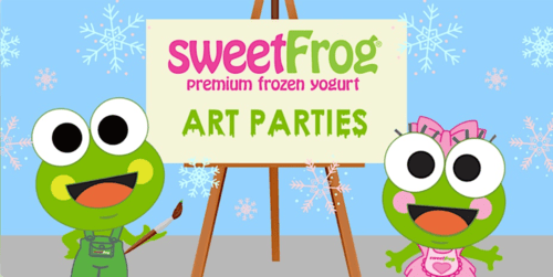 January's Finger-Paint Party at sweetFrog Salisbury