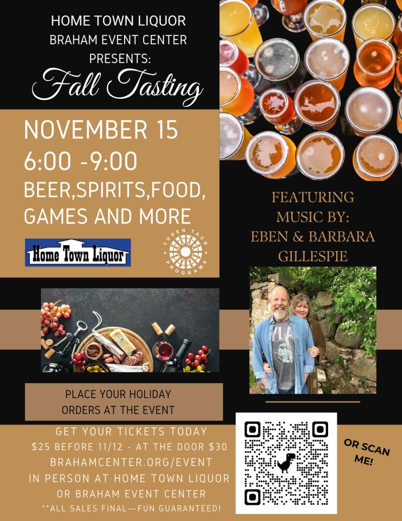 Fall Tasting at Braham Event Center