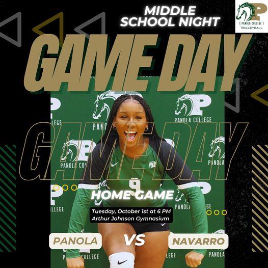 Middle School Night - GAME DAY Panola College Volleyball