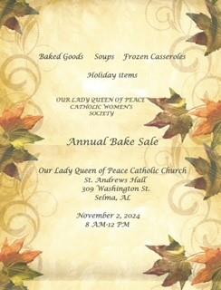 Lady Queen of Peace Catholic Church Annual Bake Sale