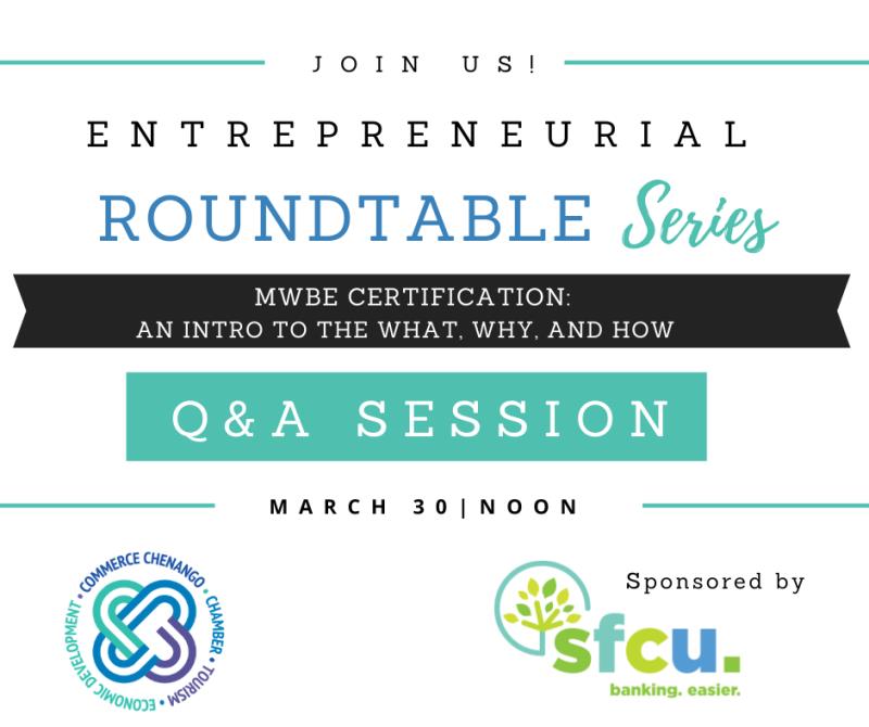 Entrepreneurial Roundtable Series - MWBE Certification