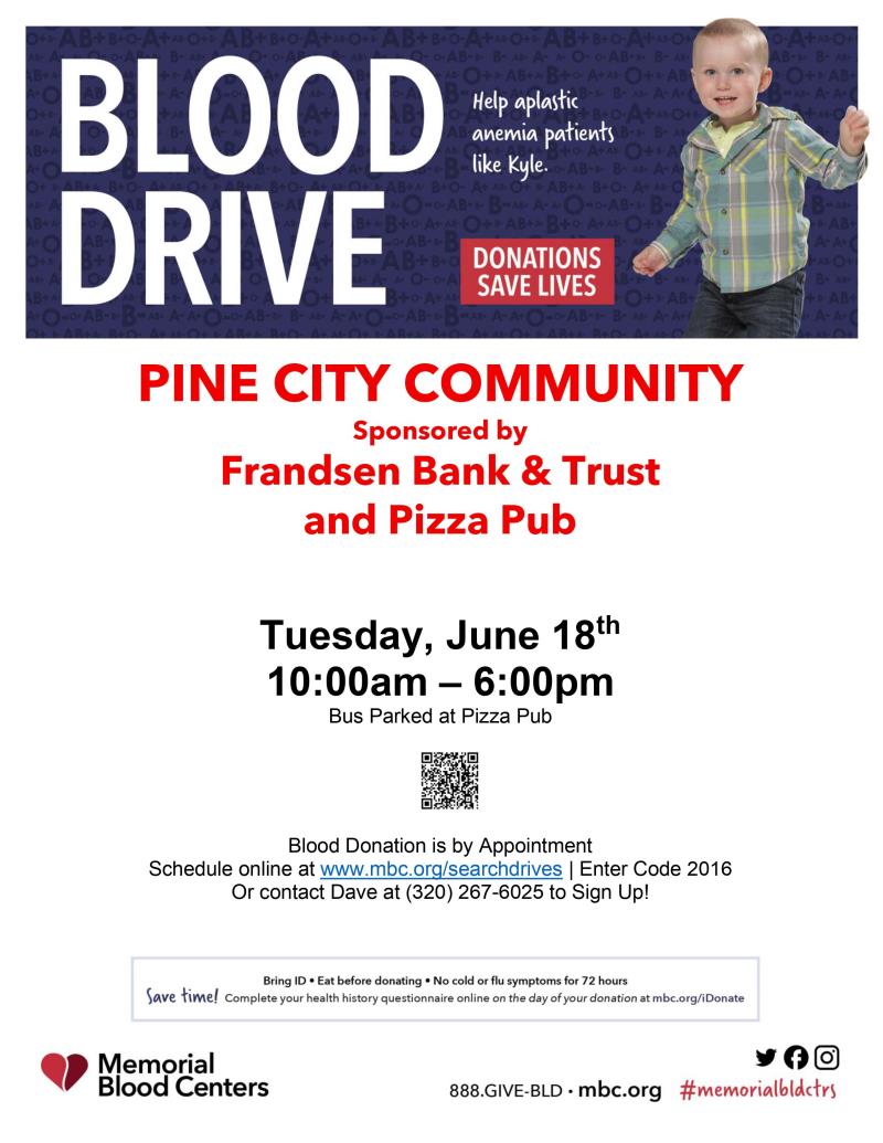 Pine City Community Blood Drive