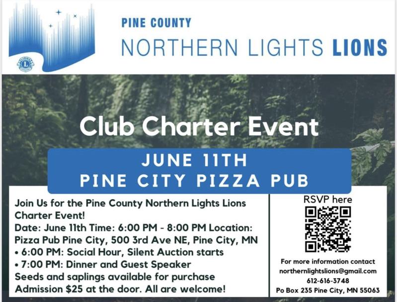 Pine County Northern Lights Lions -- Club Charter Night