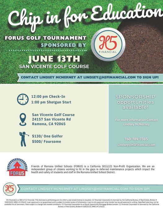 Chip in for Education Golf Tournament