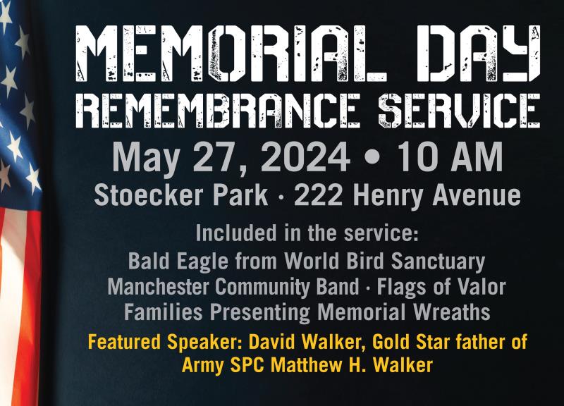 City of Manchester Memorial Day Remembrance Service