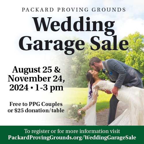 Wedding Garage Sale at the Packard Proving Grounds