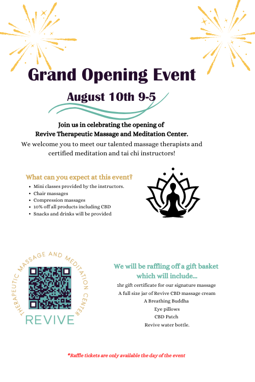 Revive Massage and Meditation Center Grand Opening