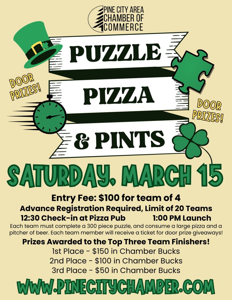 Puzzle, Pizza & Pints: Chamber Fundraiser