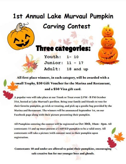 1st Annual Lake Murvaul Pumpkin Carving Contest