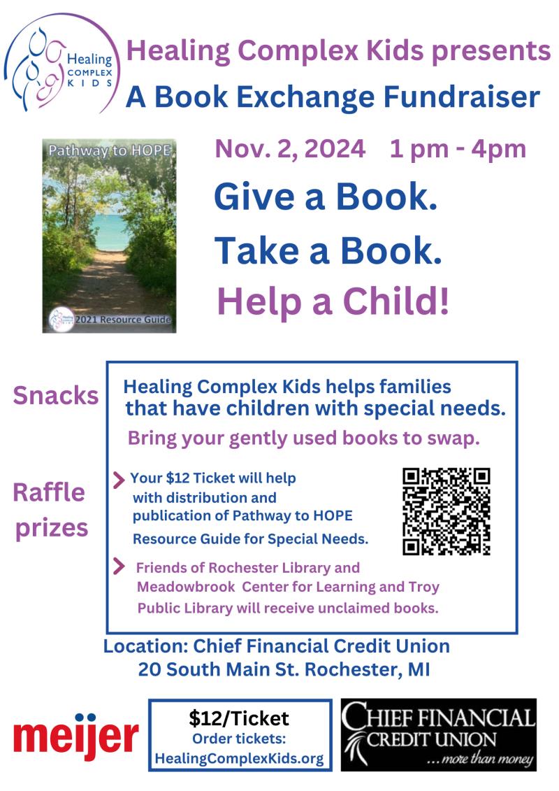 Healing Complex Kids Book Exchange Fundraiser