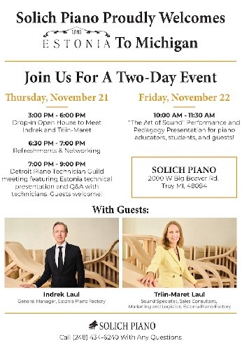 Estonia Piano event at Solich Piano Troy