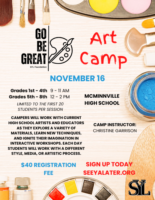 "Go Be Great" Art Camp