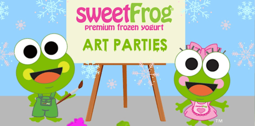 December's Finger-Paint Party at sweetFrog Salisbury